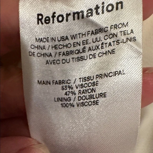 Reformation Lecce Dress Ivory Brand New - Picture 3 of 4